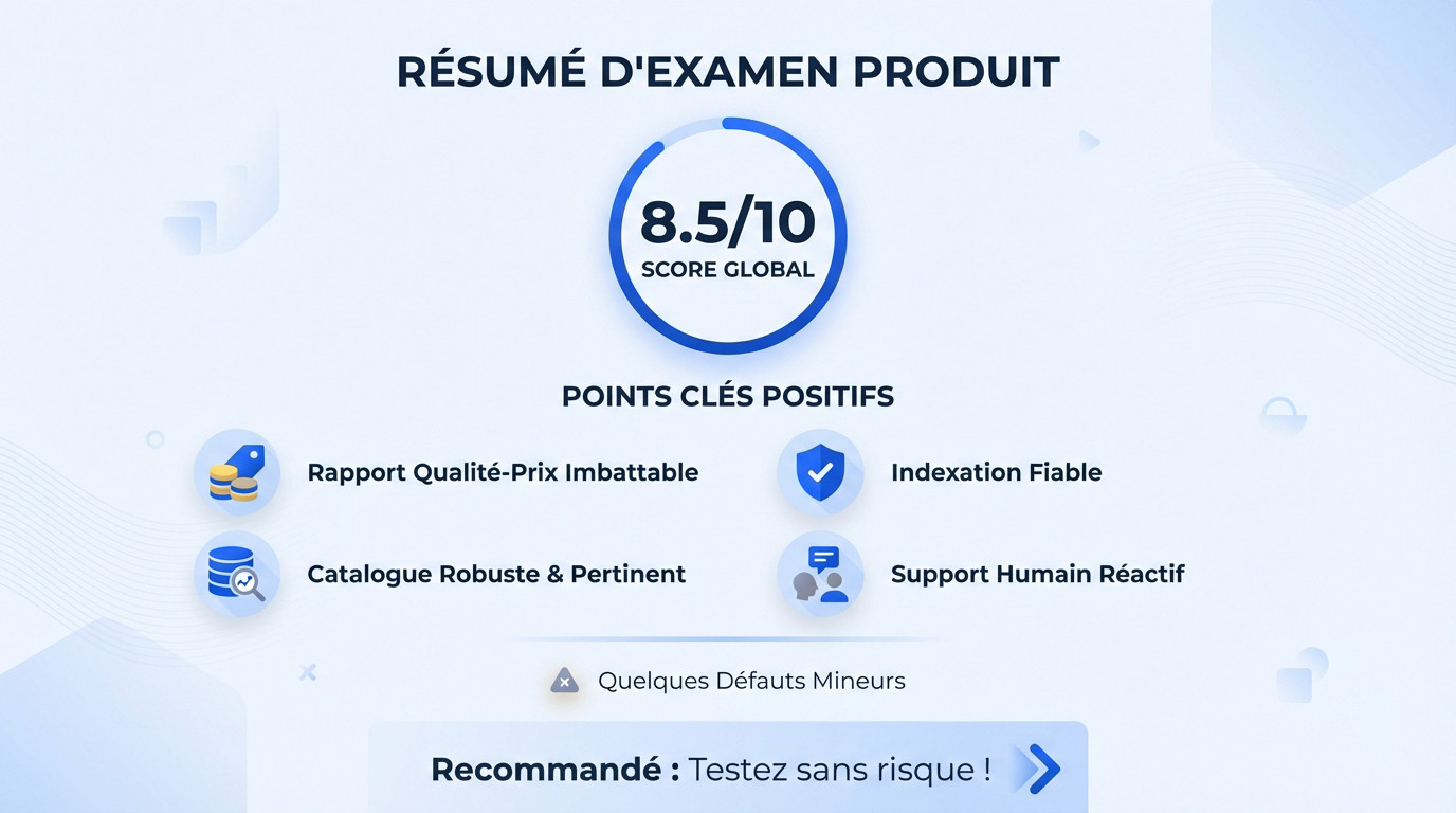 Résumé de l'avis expert sur Lemmilink avec une note de 8.5 sur 10